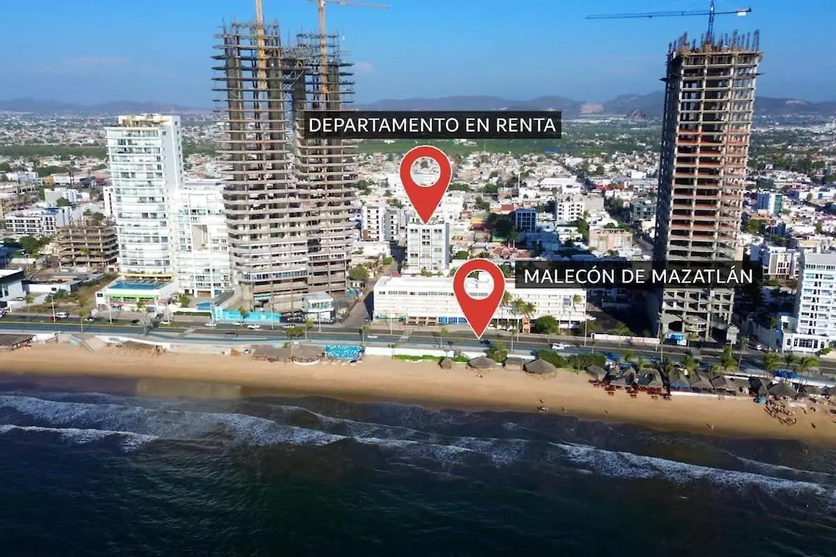 Depa A 1 Cuadra De La Playa - Flamingo 201 Daire Mazatlan Meksika