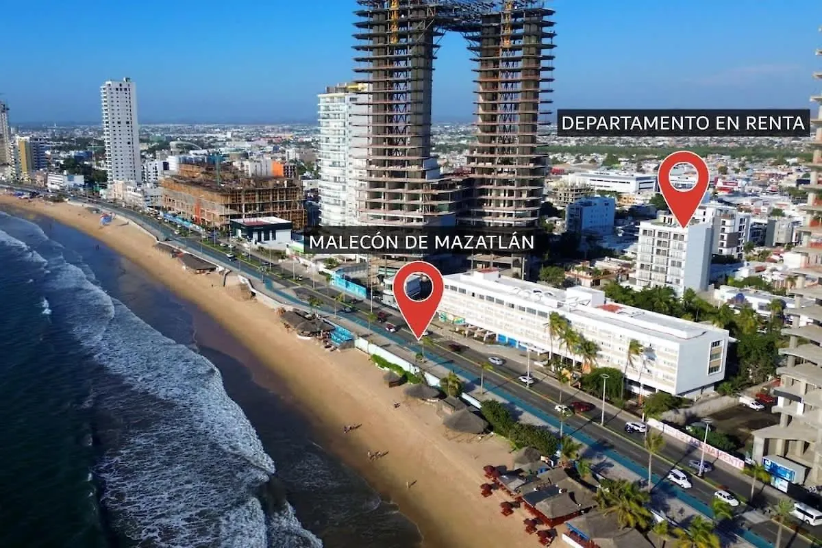 Depa A 1 Cuadra De La Playa - Flamingo 201 Daire Mazatlan